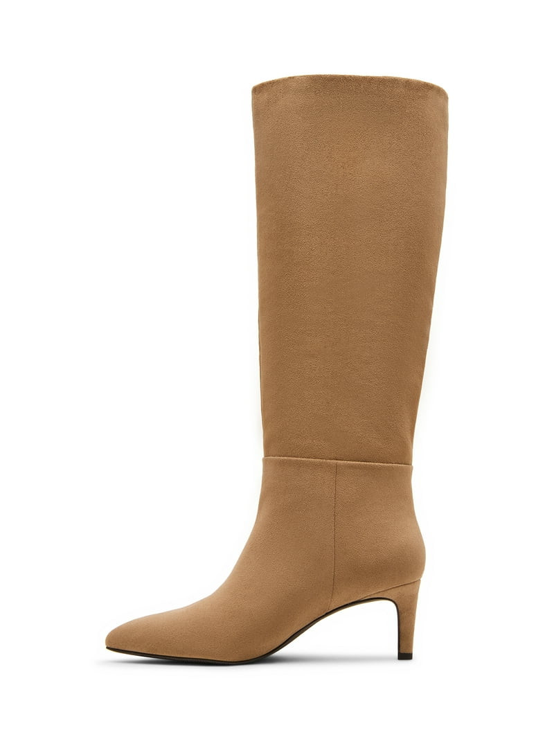 Madden Girl Women's Sabrina Tall Shaft Kitten Heel Boot (Wide Calf Available) | Walmart (US)