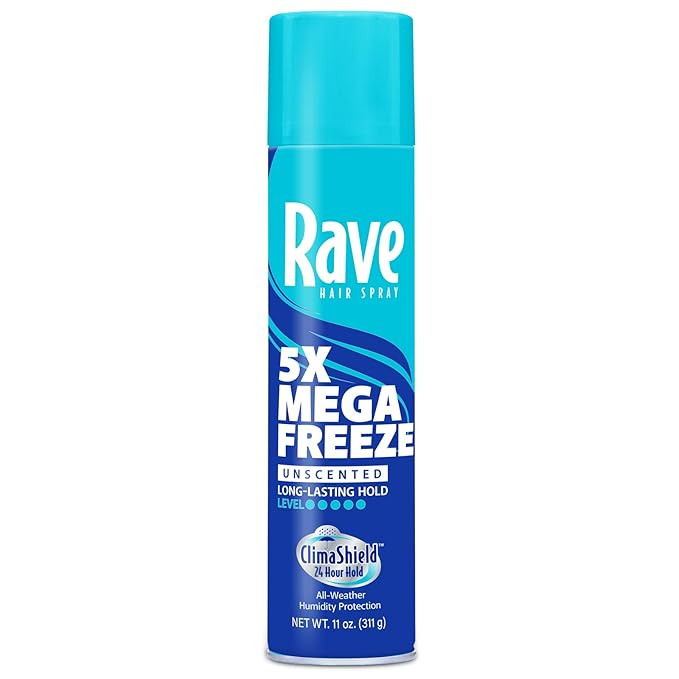 Unscented Aerosol Hairspray by Rave - 5X Freeze Hair Spray for Heat Protection, Volume and Shine ... | Amazon (US)