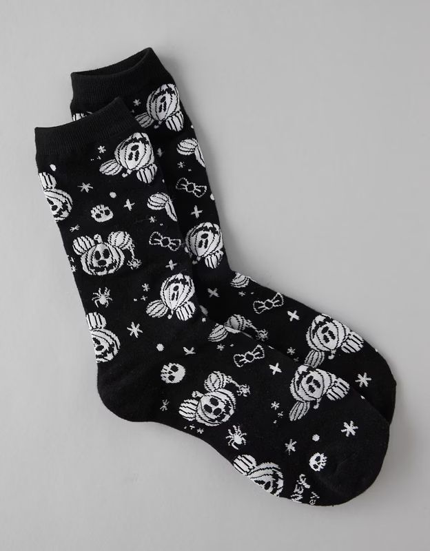 AE Mickey Mouse Pumpkin Crew Socks | American Eagle Outfitters (US & CA)