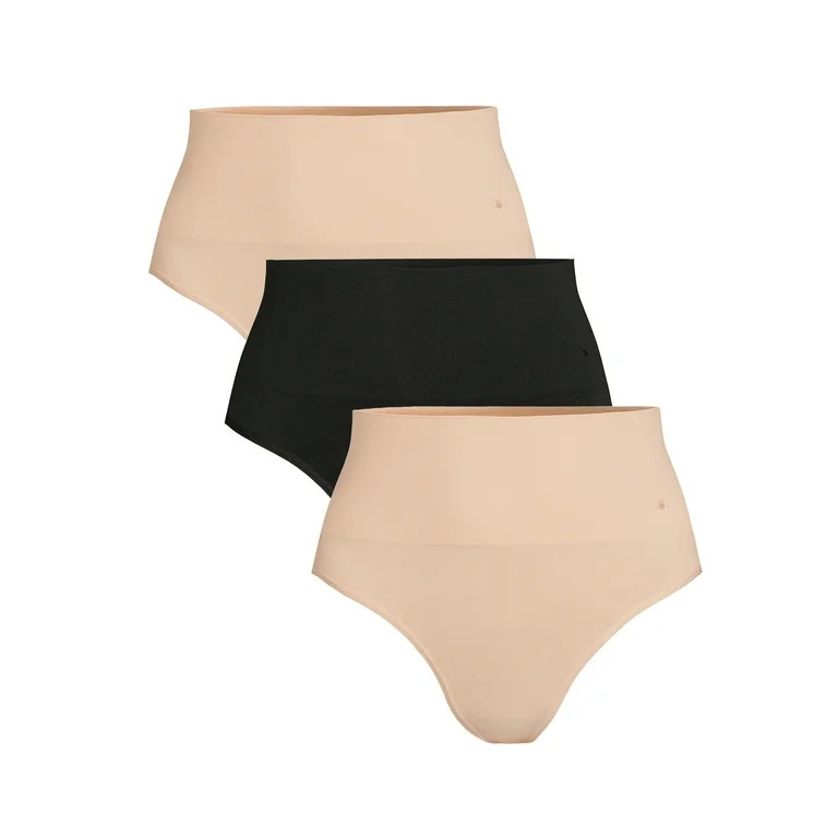 Sofia Intimates by Sofia Vergara Women's Seamless Thong Panties, 3-Pack | Walmart (US)
