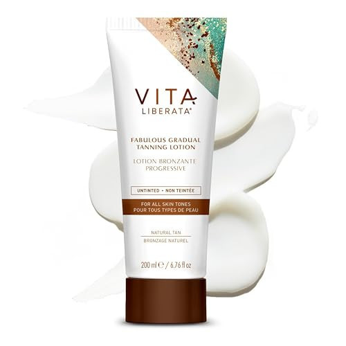 VITA LIBERATA Fabulous Gradual Tanning Lotion - Buildable Formula, Sun-Kissed Tan, Untinted For Minimal Transfer, Lasting Finish, Formulated with Hyaluronic Acid, 6.76 lf.oz | Amazon (US)