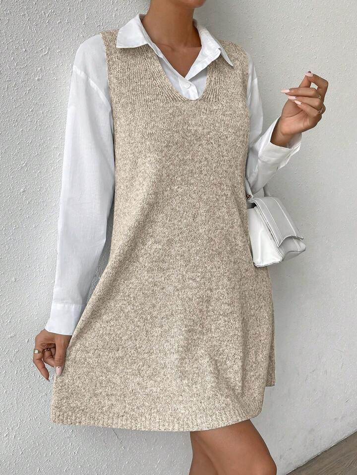 GBP£17.10-20%SHEIN Frenchy Chunky Knit Drop Shoulder Cardigan | SHEIN