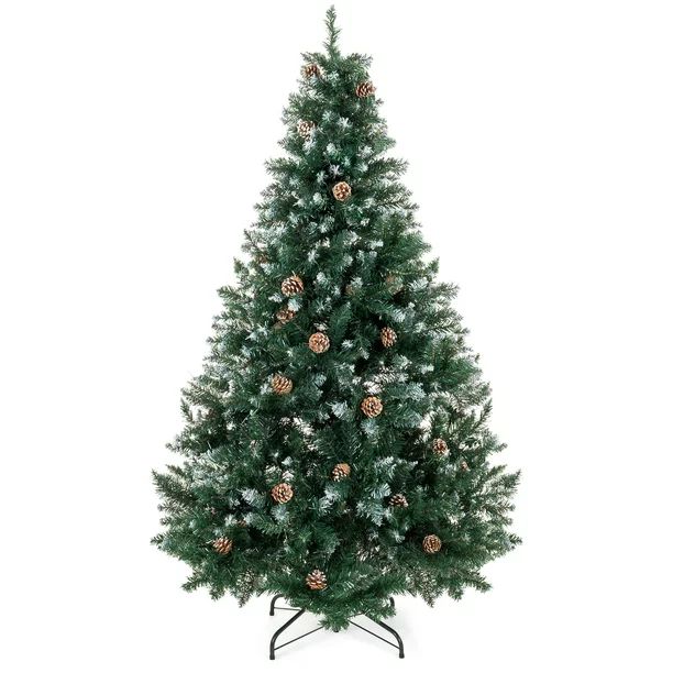 Best Choice Products 6ft Hinged Artificial Christmas Tree Holiday Decor w/ Snow Flocked Tips, Pin... | Walmart (US)