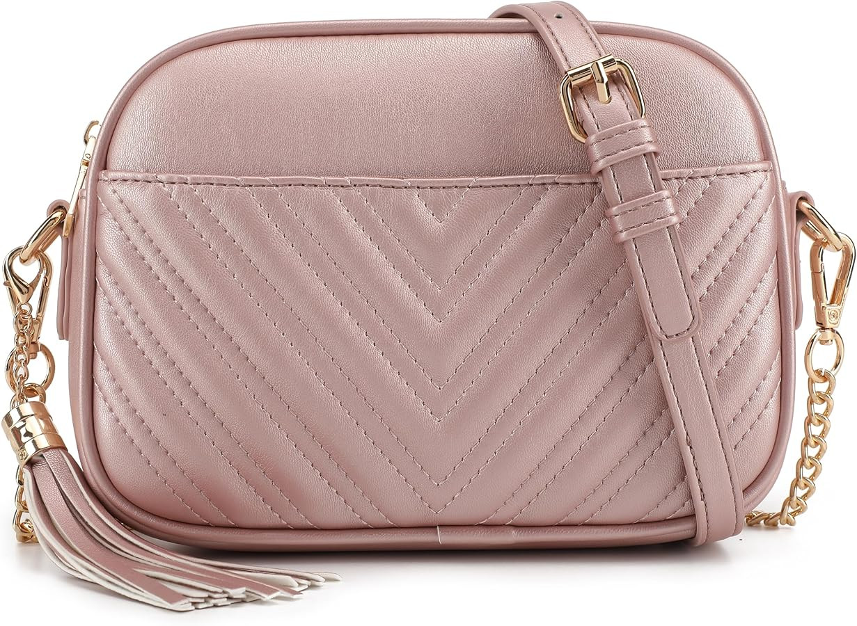 lola mae Quilted Crossbody Bag, Trendy Design Shoulder Purse | Amazon (US)