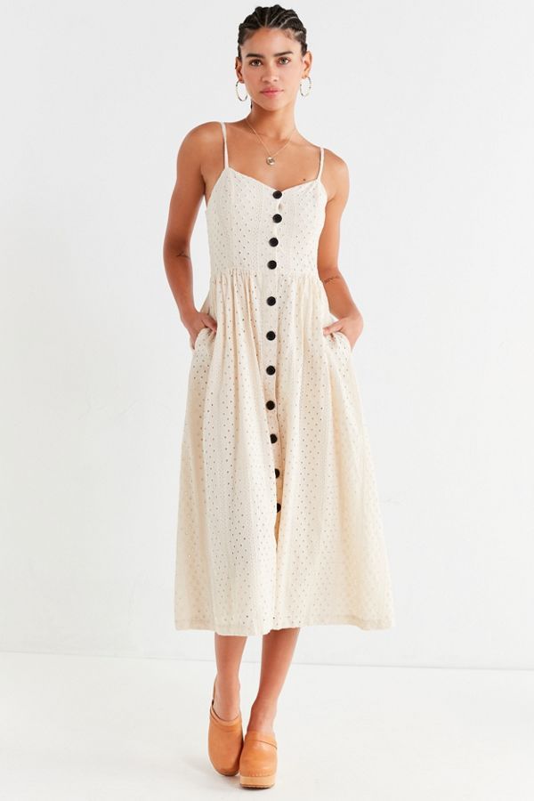UO Abbie Eyelet Button-Down Dress | Urban Outfitters (US and RoW)