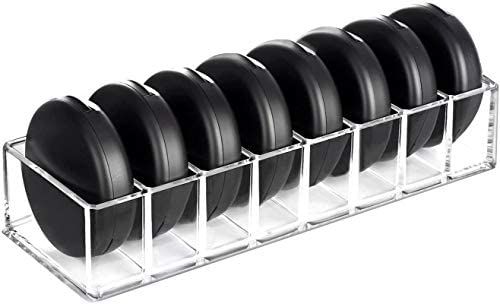HBlife Clear Acrylic Makeup Compact Organizer, 8 Spaces Vanity Organizer Stand Eyeshadow Pallet S... | Amazon (US)