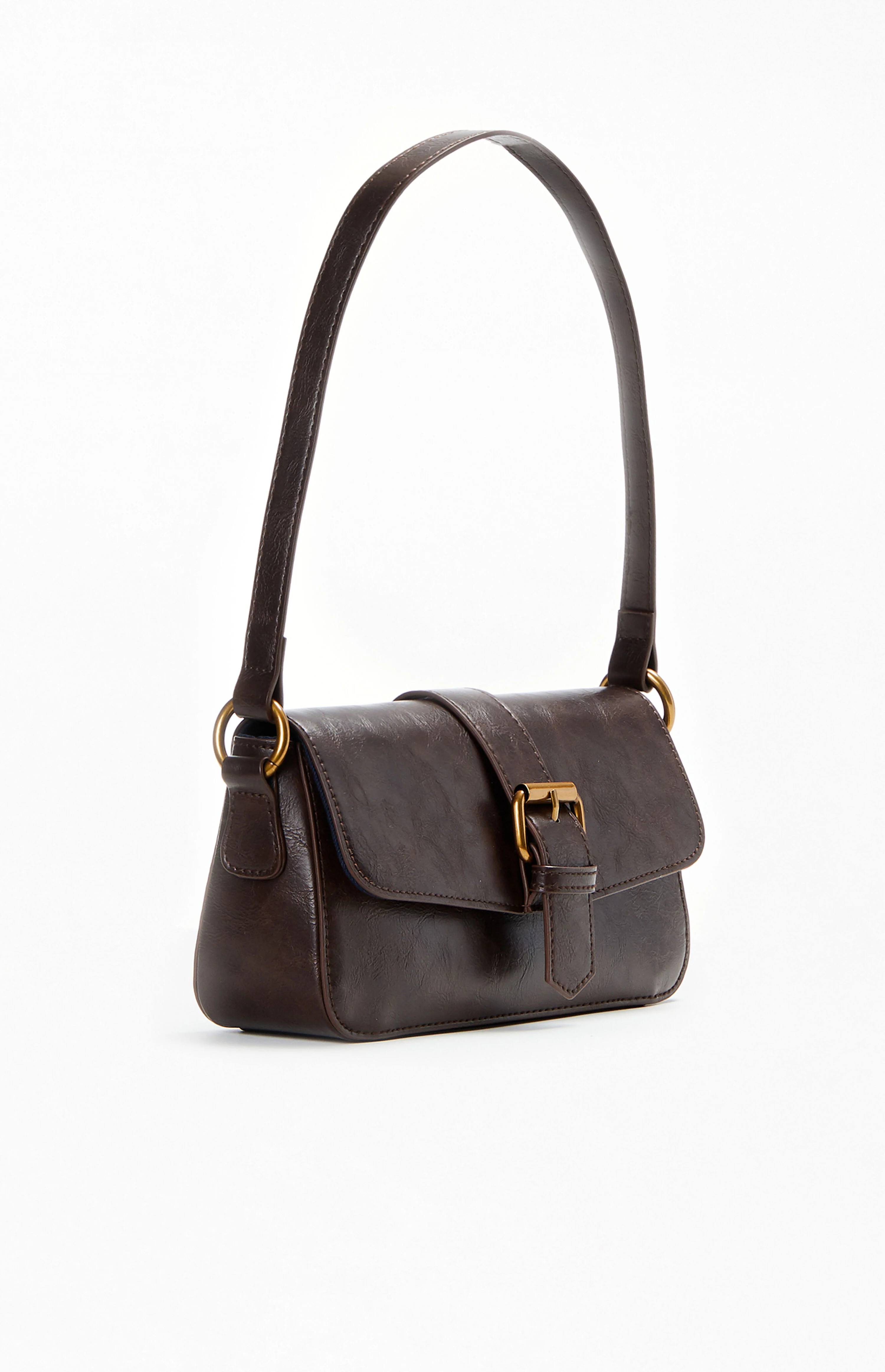 John Galt Brown Buckle Shoulder Bag | PacSun