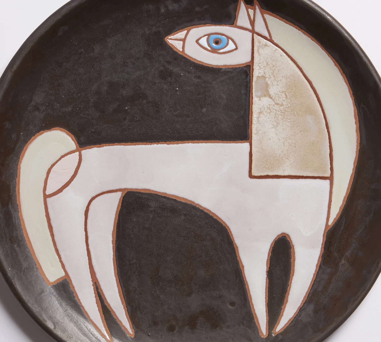 Pony Decorative Ceramic Plate, Handpainted Equestrian Gifts, Black Color Wall Art Dinning Room Ta... | Etsy (US)