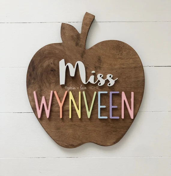 Teacher Gifts  Teacher Name Sign  Custom Teacher Gift  | Etsy | Etsy (US)