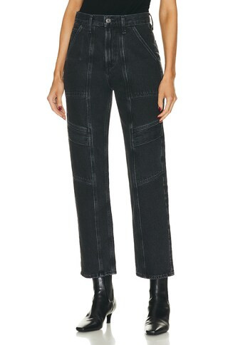 AGOLDE Cooper Cargo Jeans in Black | FWRD 