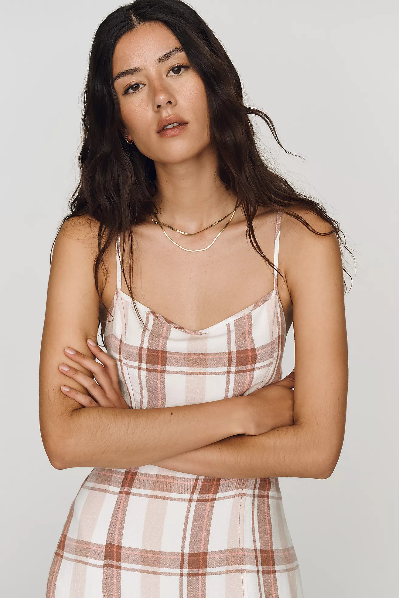 Pilcro Linen Blend Midi Dress | Anthropologie (US)