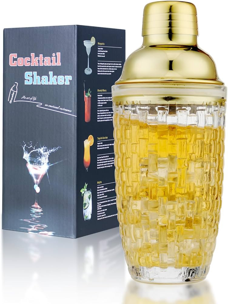 Glass Cocktail Shaker Set - Glass Shaker for Cocktails, Drink Shakers Cocktail and Cocktail Shake... | Amazon (US)