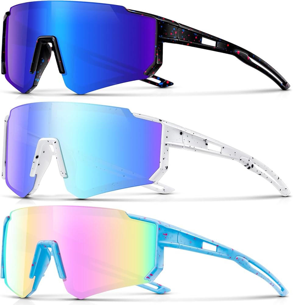 3PACK Kids Sunglasses Polarized Youth Baseball Sunglasses Boys Girls Softball Cycling UV400 Prote... | Amazon (US)