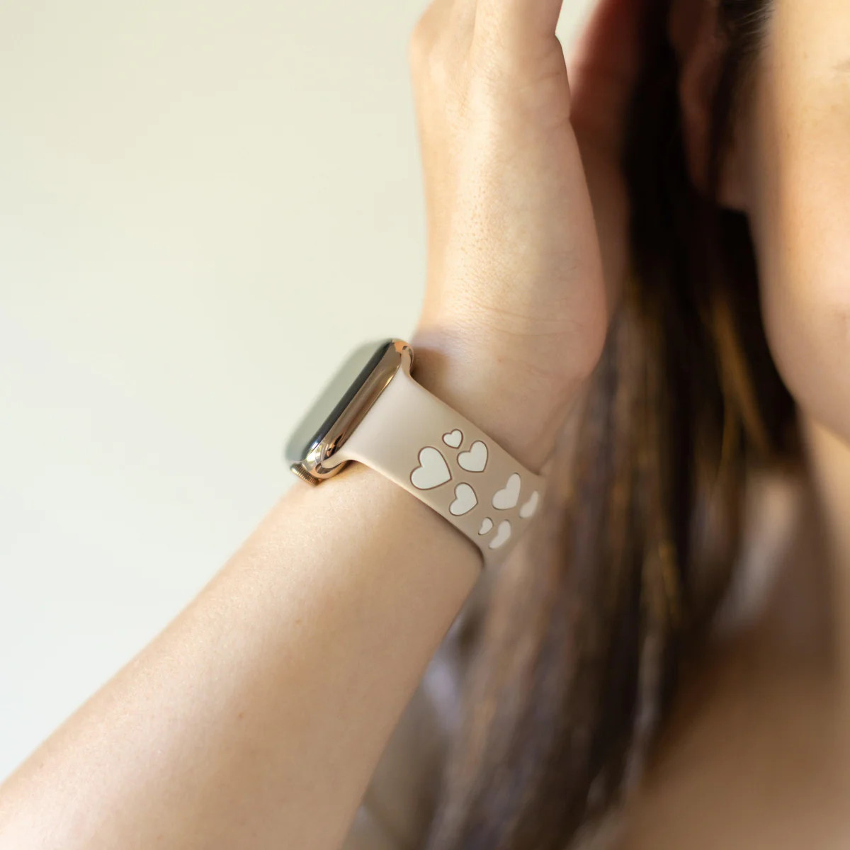 Nude & White Love & Luxe Apple Watch Band | StrawberryAvocados