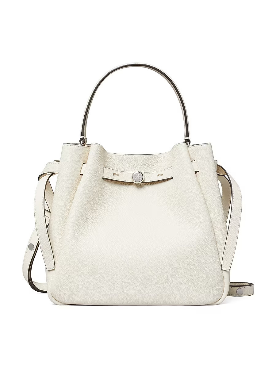 Women's Romy Pebbled Leather Bucket Bag - Light Cream | Saks Fifth Avenue