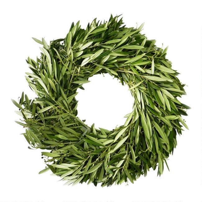 Fresh Olive Branch Wreath | World Market