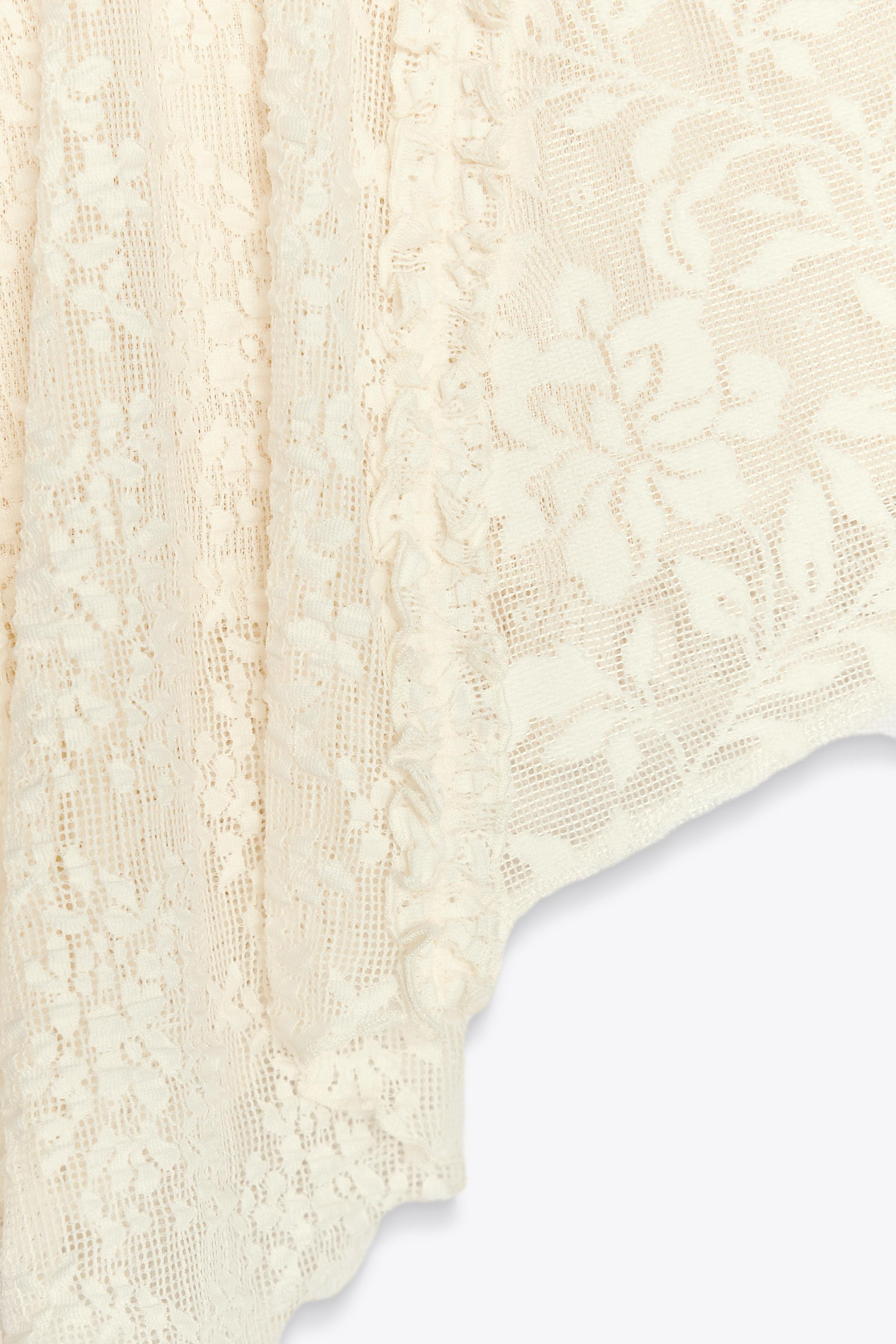 ASYMMETRIC LACE MINI SKIRT | Zara AU