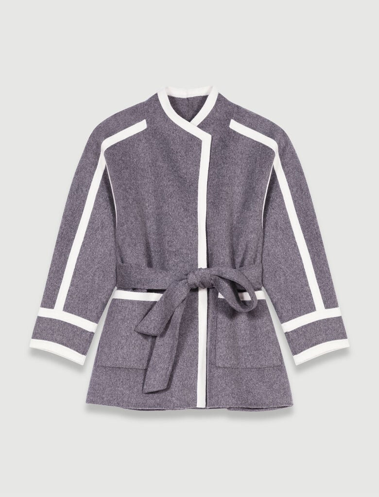 Short two-tone coat | Maje US