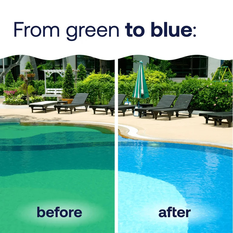 HTH Green to Blue Pool Shock Kit \u2014 Granules (Form), 4 lb \u2014 Pool Shock Treatment for Alg... | Walmart (US)