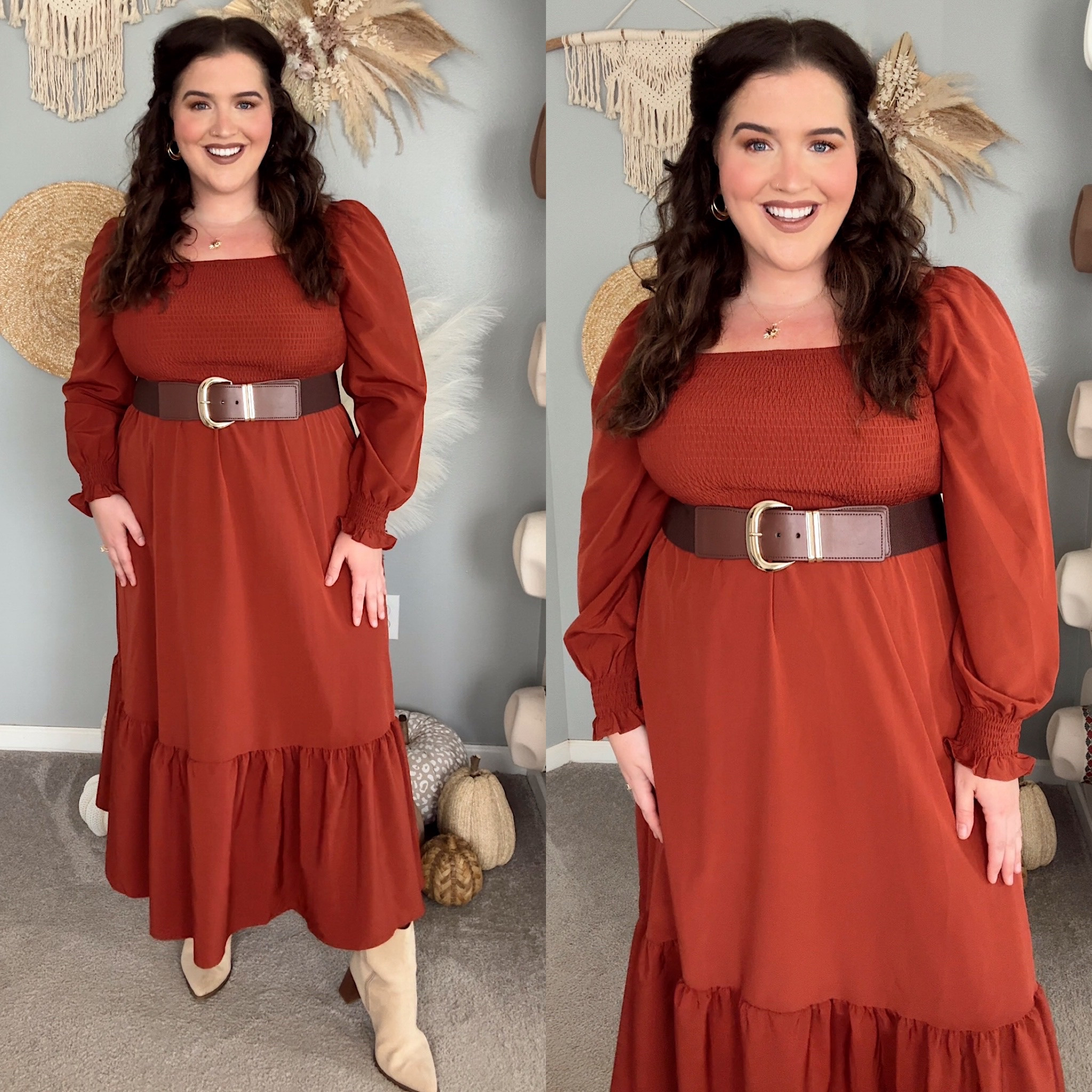 Amazon Fall outfit inspo 🍂 Thanksgiving outfit. Long sleeve maxi dress size XL

#LTKHoliday #LTKSeasonal #LTKPlusSize