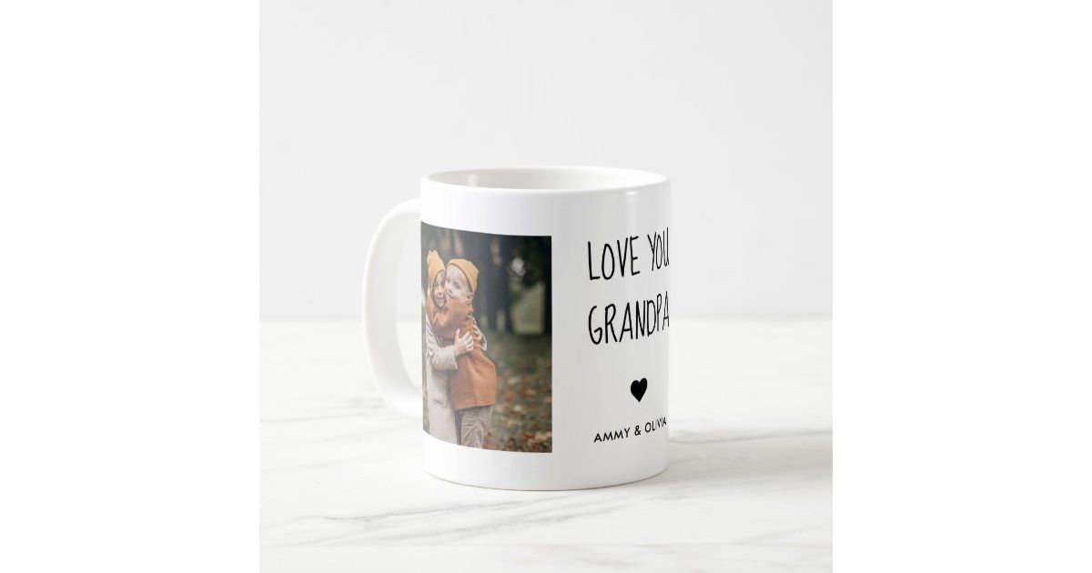 love You Grandpa Photo Coffee Mug | Zazzle
