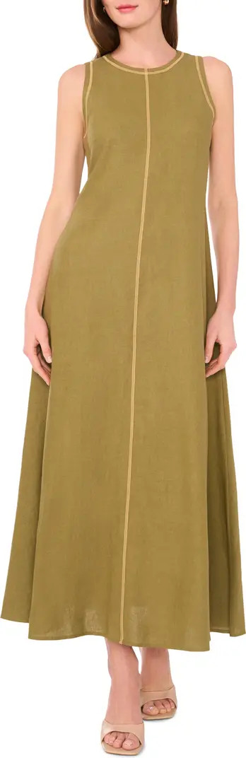 Seam Sleeveless Linen Blend Maxi Dress | Nordstrom