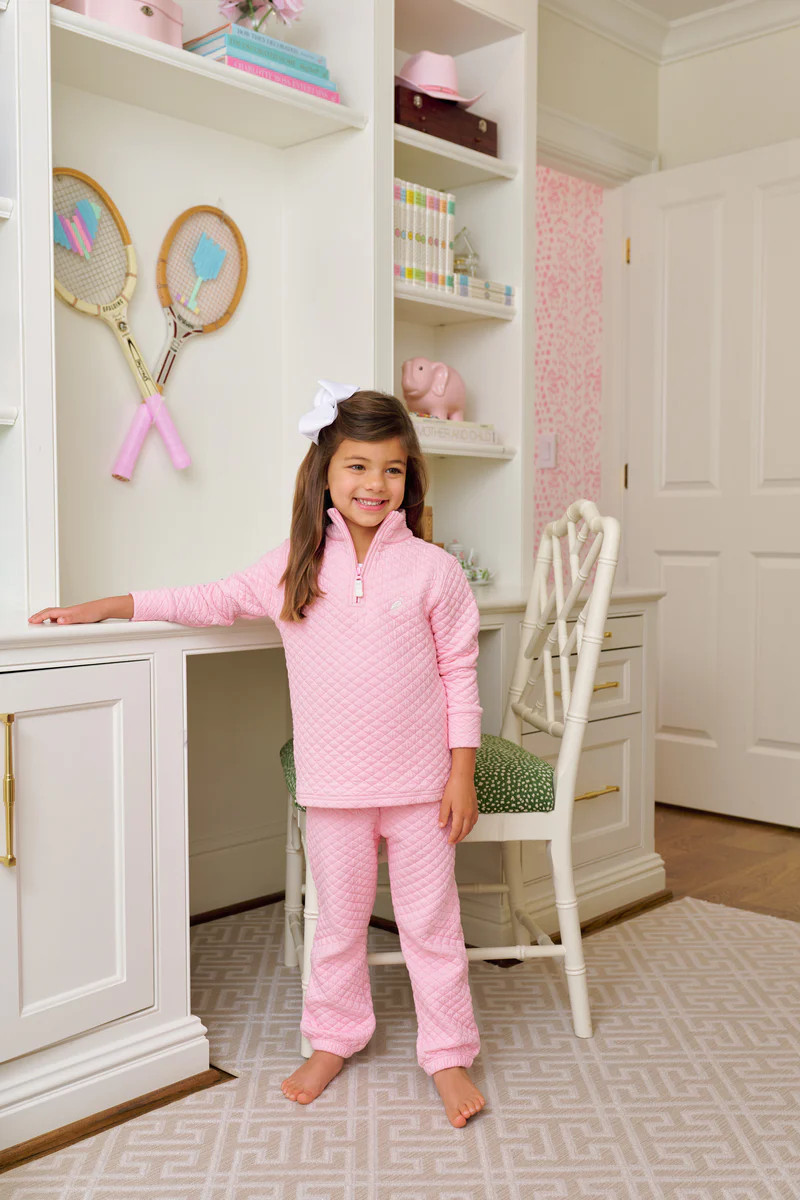 Gates Sweeney Sweatpants (Quilted) - Sandpearl Pink | The Beaufort Bonnet Company