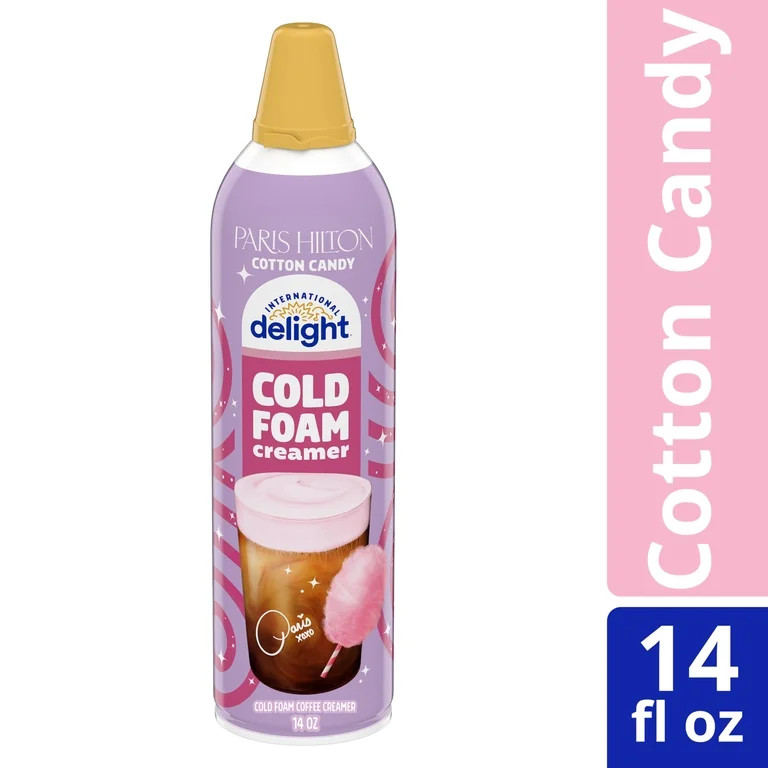 International Delight Paris Hilton Cotton Candy Cold Foam Coffee Creamer Can, 14 oz | Walmart (US)