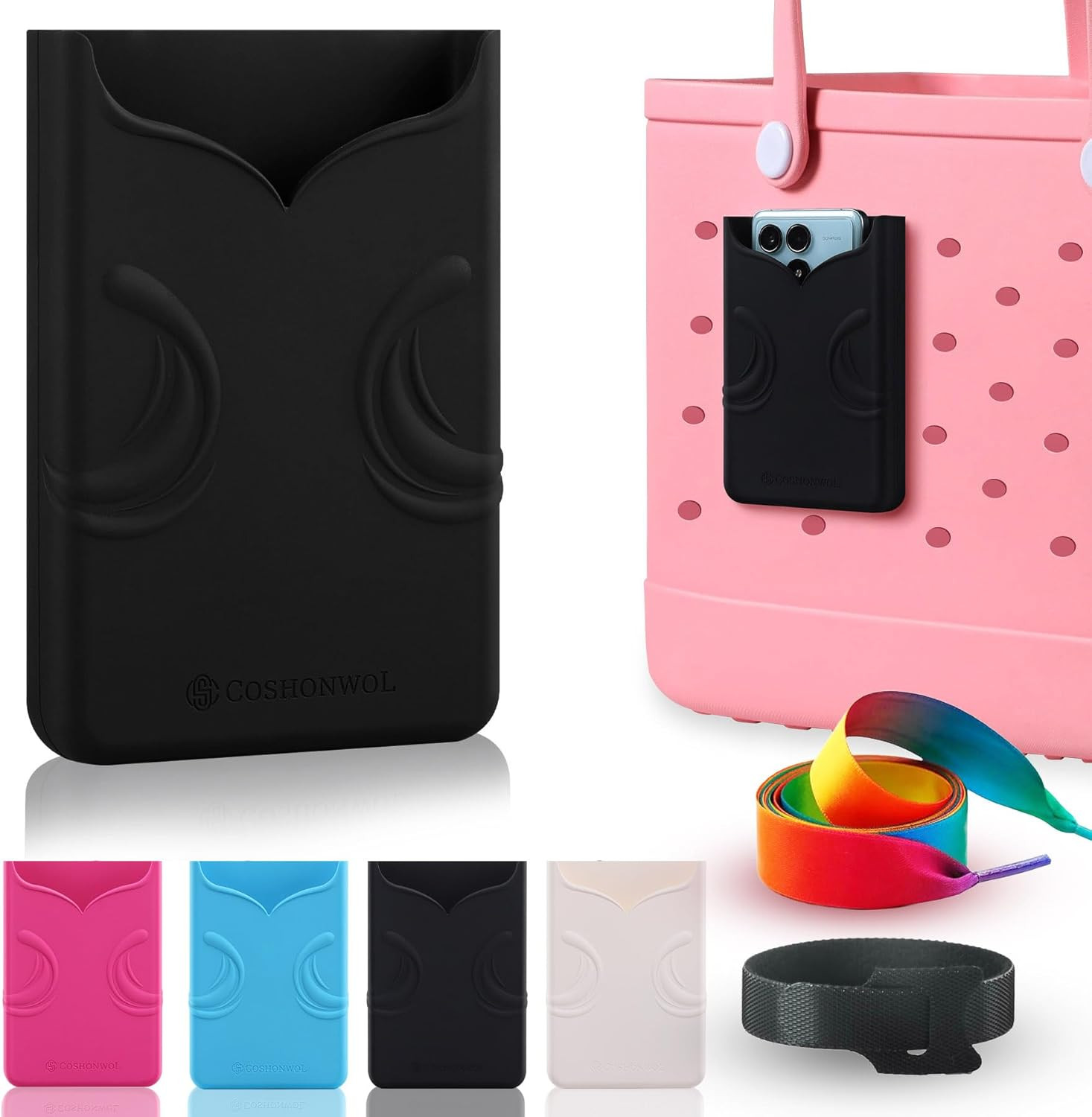 Silicone Phone Holder for Rubber Beach Bags - Non-Slip Waterproof Phone Case Attachment Accessori... | Amazon (US)