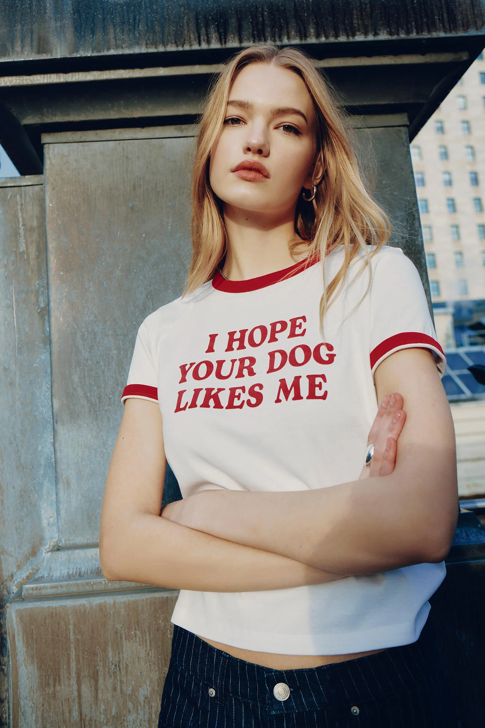 Ringer T-Shirt with Lettering | Ardene