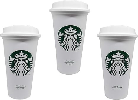 Starbucks Reusable Cup To Go Travel Coffee Tea Tumbler 16 Oz (Pack of 3) | Amazon (US)