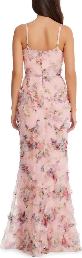 Giovanna Floral Ruffle Mermaid Gown | Nordstrom