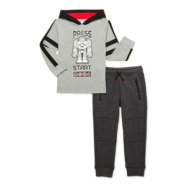 365 Kids from Garanimals Boys Hoodie and Jogger, 2-Piece, Sizes 4-12 | Walmart (US)