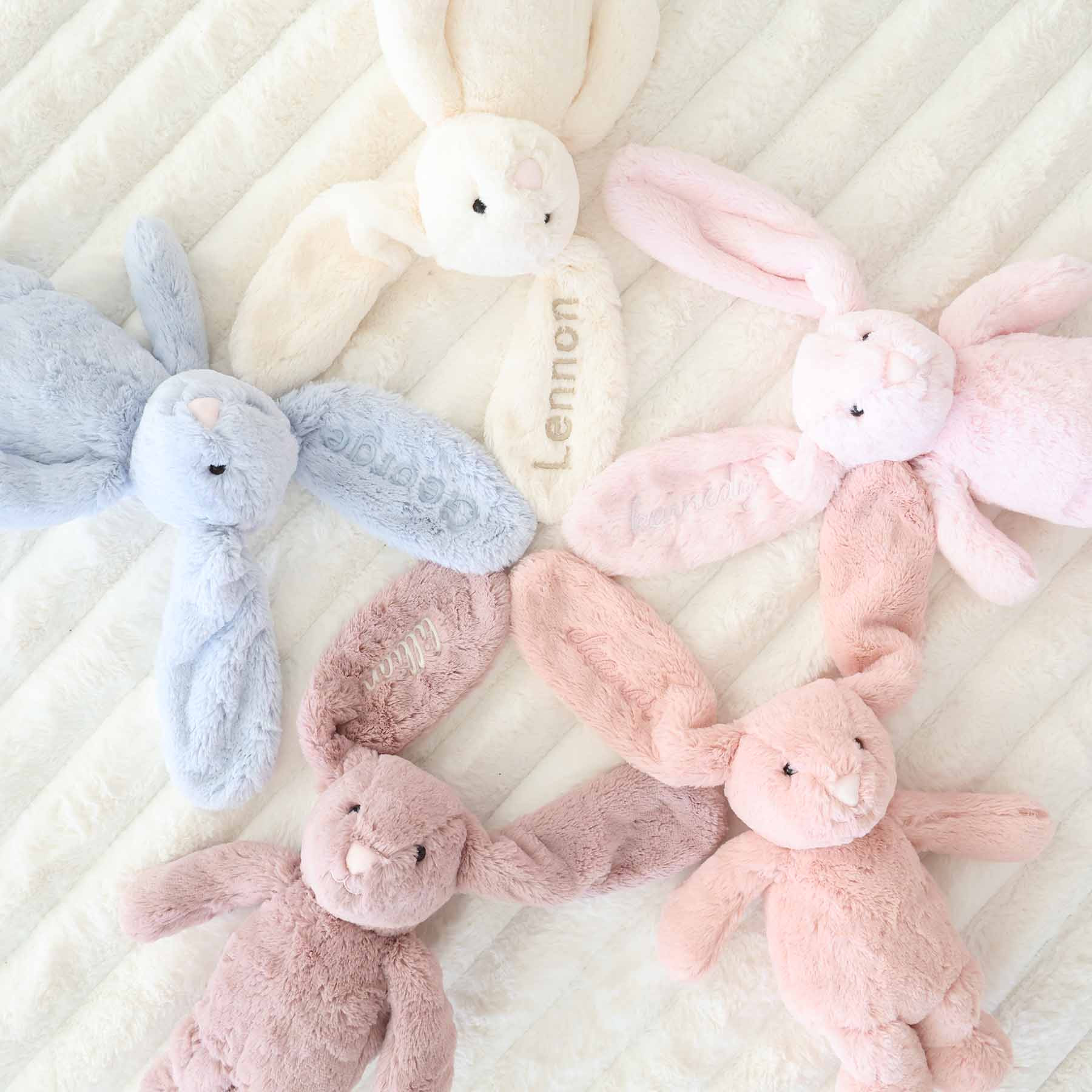 Embroidered Large Cuddle Plush Friends | Honey Bunny | Caden Lane