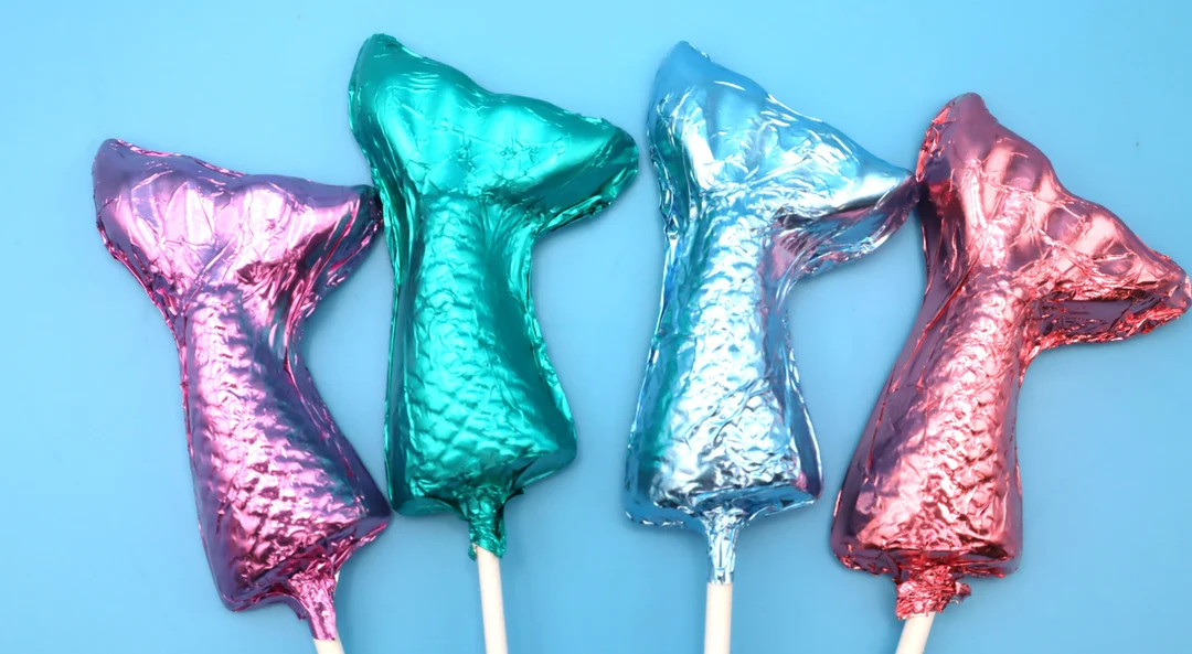 12 Mermaid Tails Milk or Dark Chocolate Lollipop Party Favors - Etsy | Etsy (US)