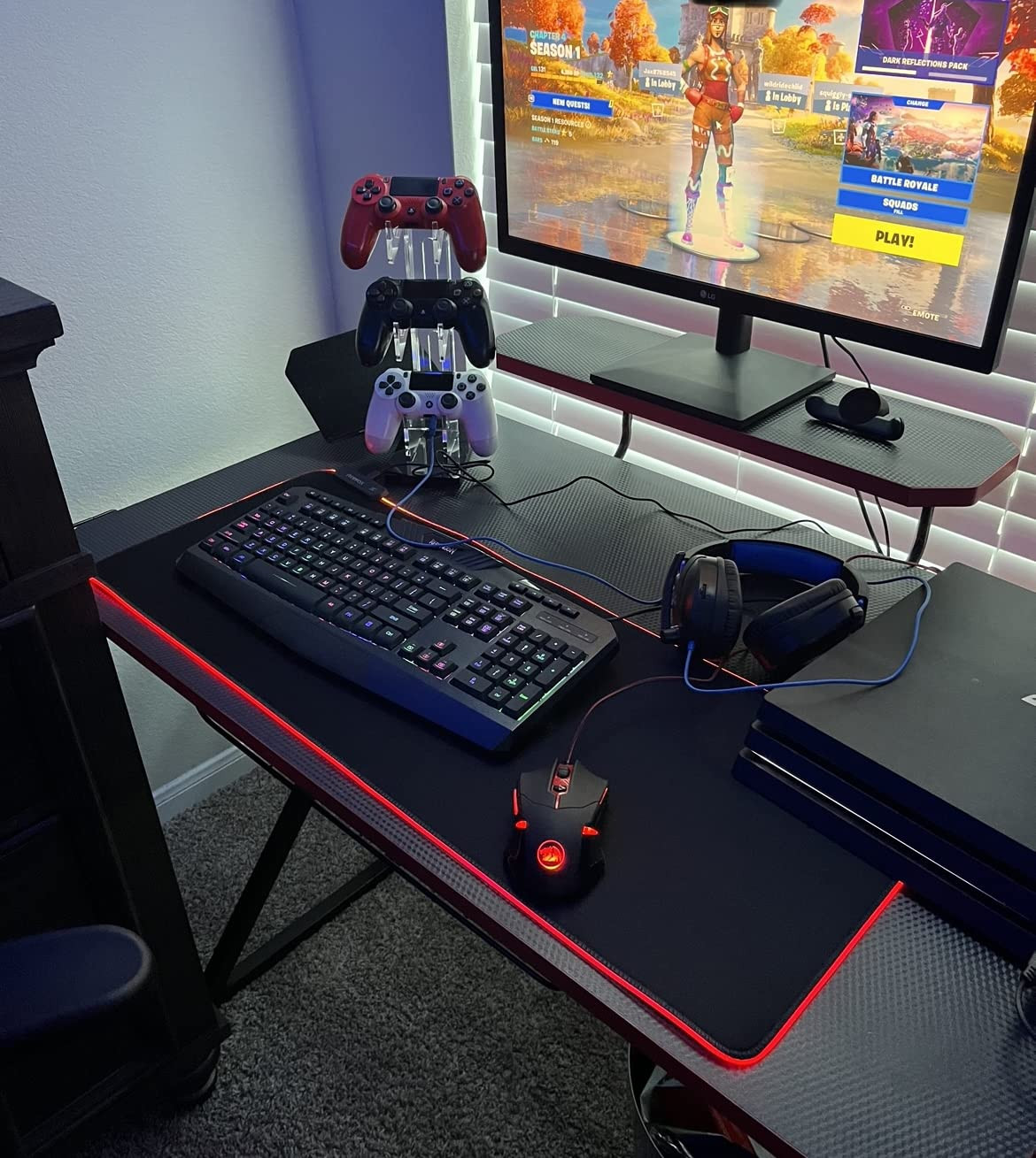 RGB Gaming Mouse Mat Pad - Large Extended Led Mousepad with 14 Lighting Modes 2 Brightness, Anti-... | Amazon (US)