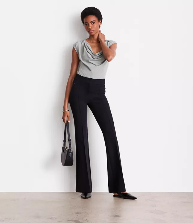 LOFT Versa Ponte Deluxe Flare Pants | LOFT