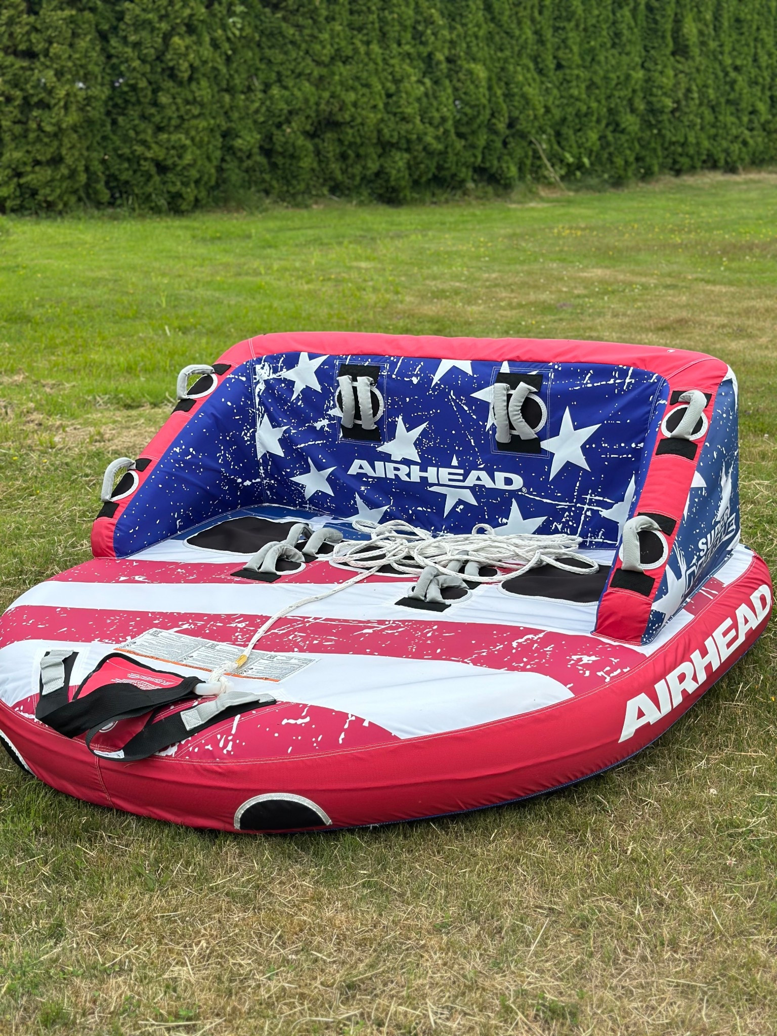 Summer essentials! 🤩 
We had to get a new tube this year!
Our old one we had for years and last year we used it almost everyday til it tore apart! 😂😅
This one is super fun! The kids are loving it!!! Comes in a couple different colors too! 
#summer #summeressentials #boating #tubing #fun #summerfun #waterfun #lake #lakedays #amazon #like #comment #save #share #follow 

#LTKSwim #LTKFamily #LTKKids