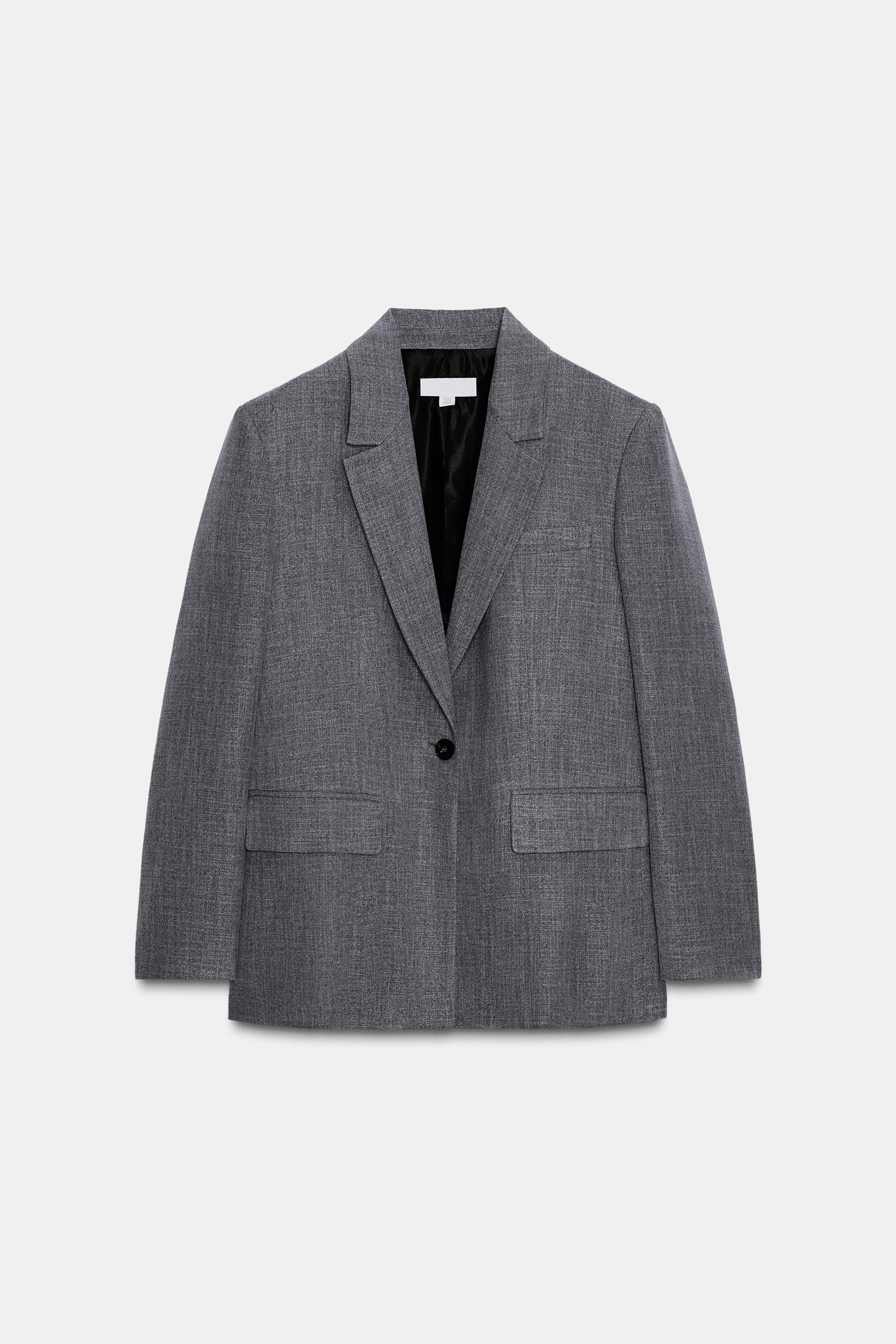 HERRINGBONE BLAZER WITH SHOULDER PADS | Zara US