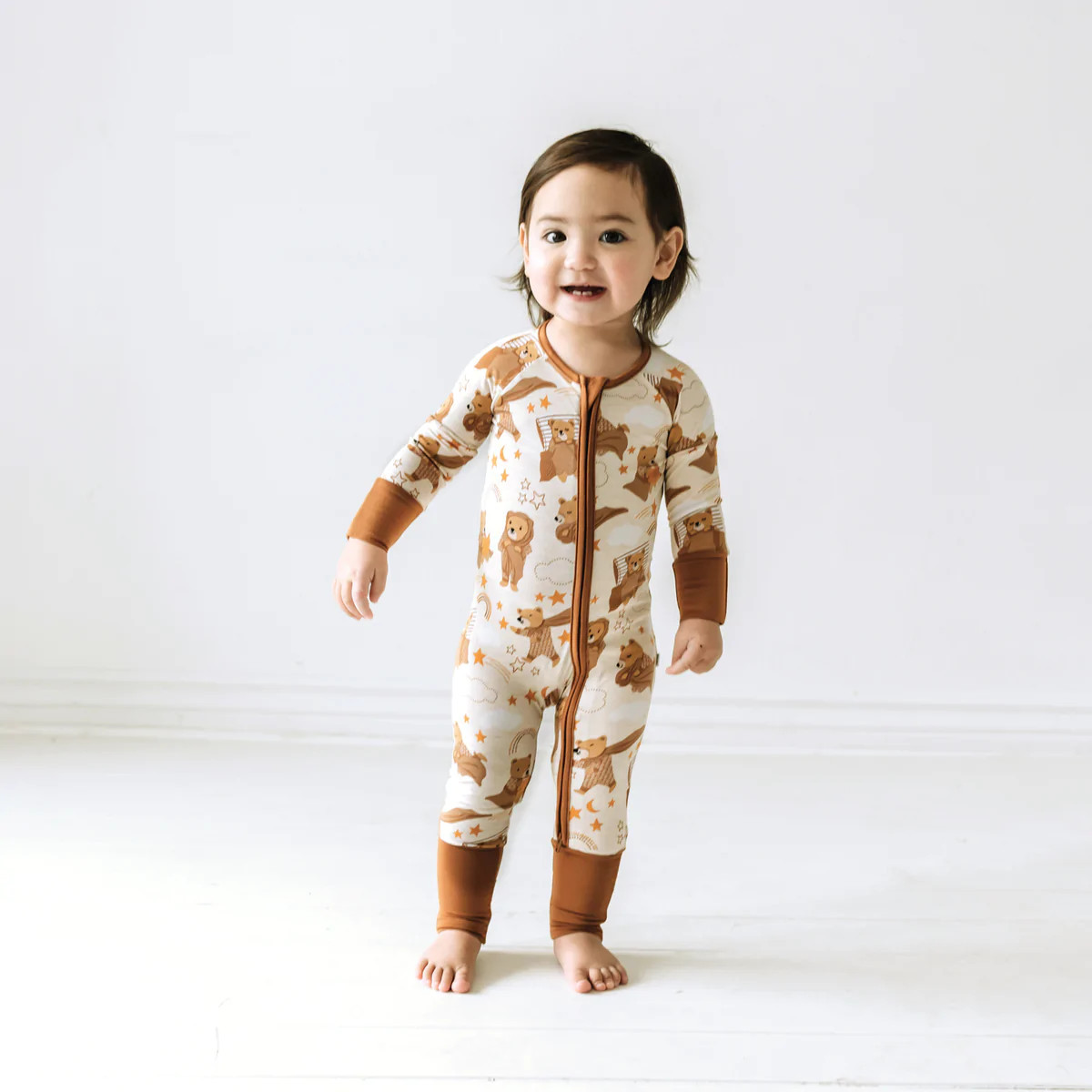 Beary Sleepy Bamboo Viscose Zippy | Little Sleepies