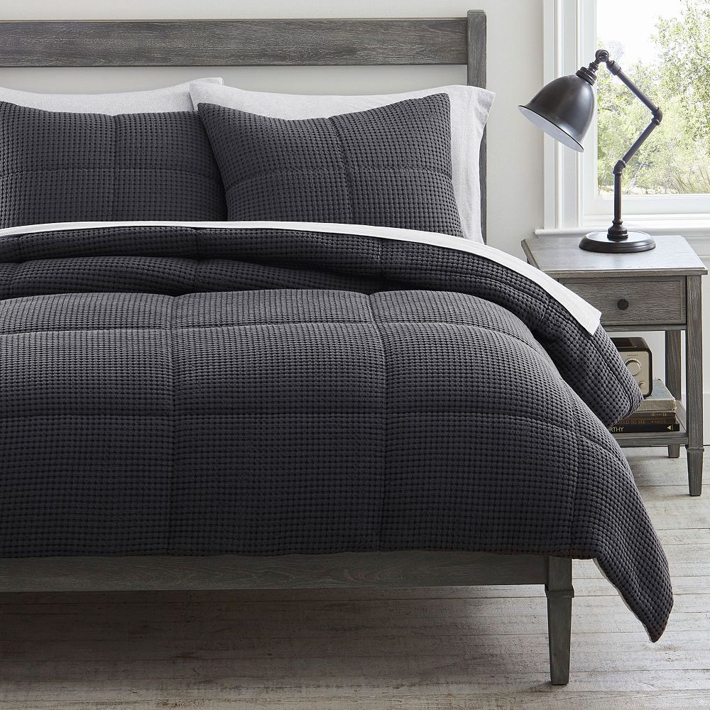 Waffle Jersey Back Comforter | Pottery Barn Teen