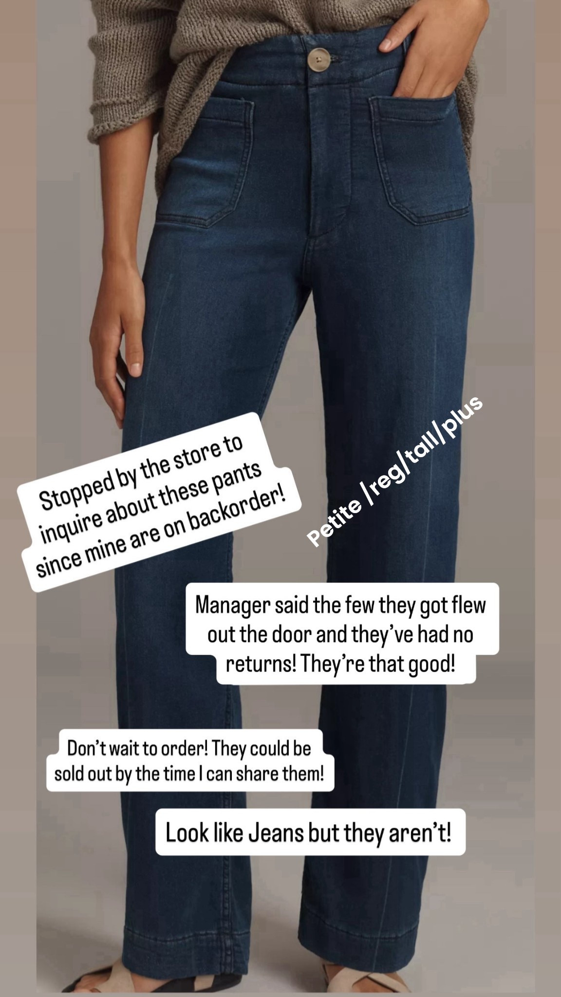 Jeans that aren’t jeans!!! 

If you’re at all interested don’t hesitate! These are on backorder and likely to sell out! 

#LTKTall #LTKStyleTip #LTKMidsize