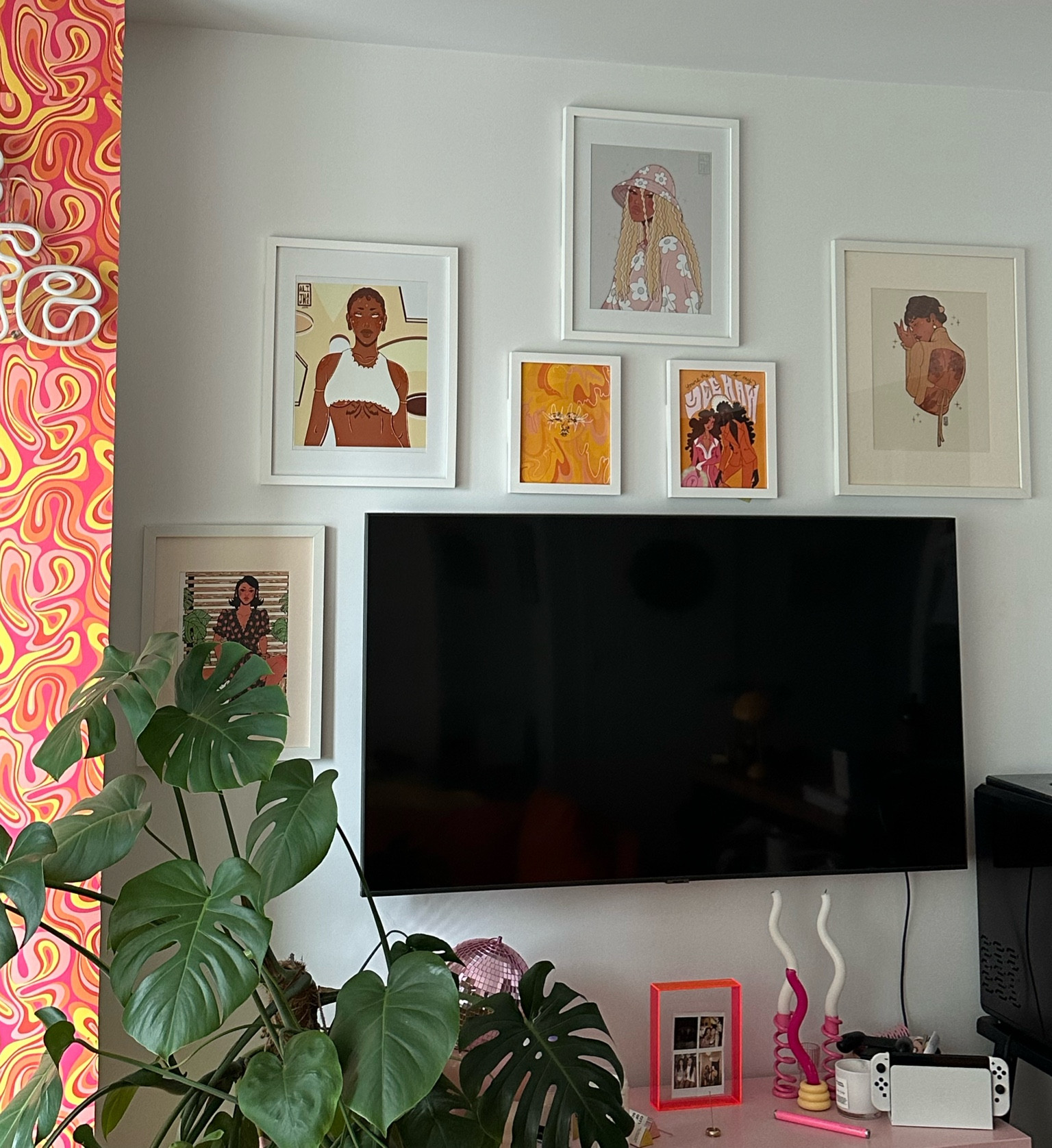 Colorful Art Gallery Wall + Art in My Apartment