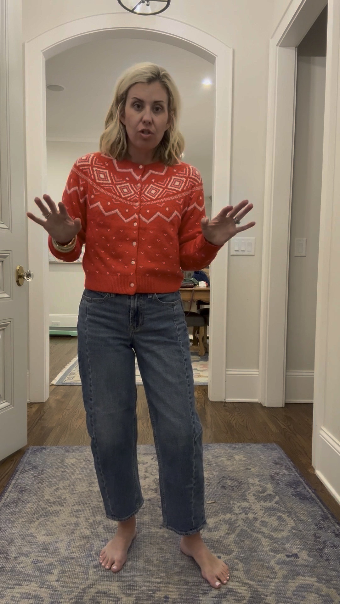 Unbox new Old Navy with me! Def went all in on some cozy sweaters (obsessed) , a few last minute holiday dresses, and some new obsession worthy pants! Can’t forget the accessories ($10 scarf!!!!) and fancy inspired mary Janes. Love it all!!

Sweater size xs
Jeans size 0….fit similar to 2P

I’m usually size XS/small petite in tops and 2/2 petite in bottoms!

#LTKdayinmylife #LTKstorytime #LTKFindsUnder50