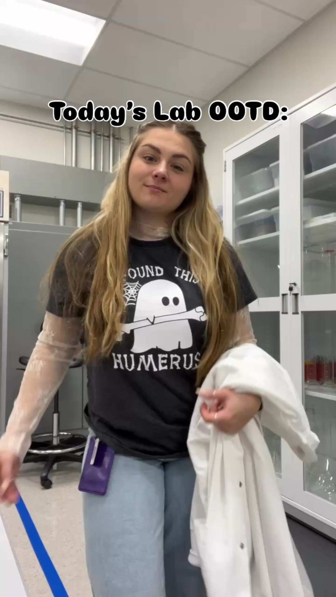 Just your friendly neighborhood lab ghost 👻
Found this humerus tee on Amazon and couldn’t resist the pun! 😜🦴 

Science jokes + spooky season = my whole personality right now 😌

Layered it with a sheer mesh long sleeve top because even lab girls like a little ✨fashion✨ in their workwear.

If you’re looking for cute Halloween shirts, Amazon fall outfits, or lazy costume ideas, this one’s humerus-ly perfect 😂

#AmazonFinds #LTKFall #SpookySeason #LTKUnder50 #HalloweenOOTD #AmazonFashion #FallStyle #LTKWorkwear #LabLife #ScienceStyle #GraphicTee #ComfyOutfit #AmazonOutfit #CasualStyle #LTKAmazon #LTKFunny #HalloweenStyle #LTKOutfit

#LTKHalloween #LTKWorkwear #LTKFindsUnder50