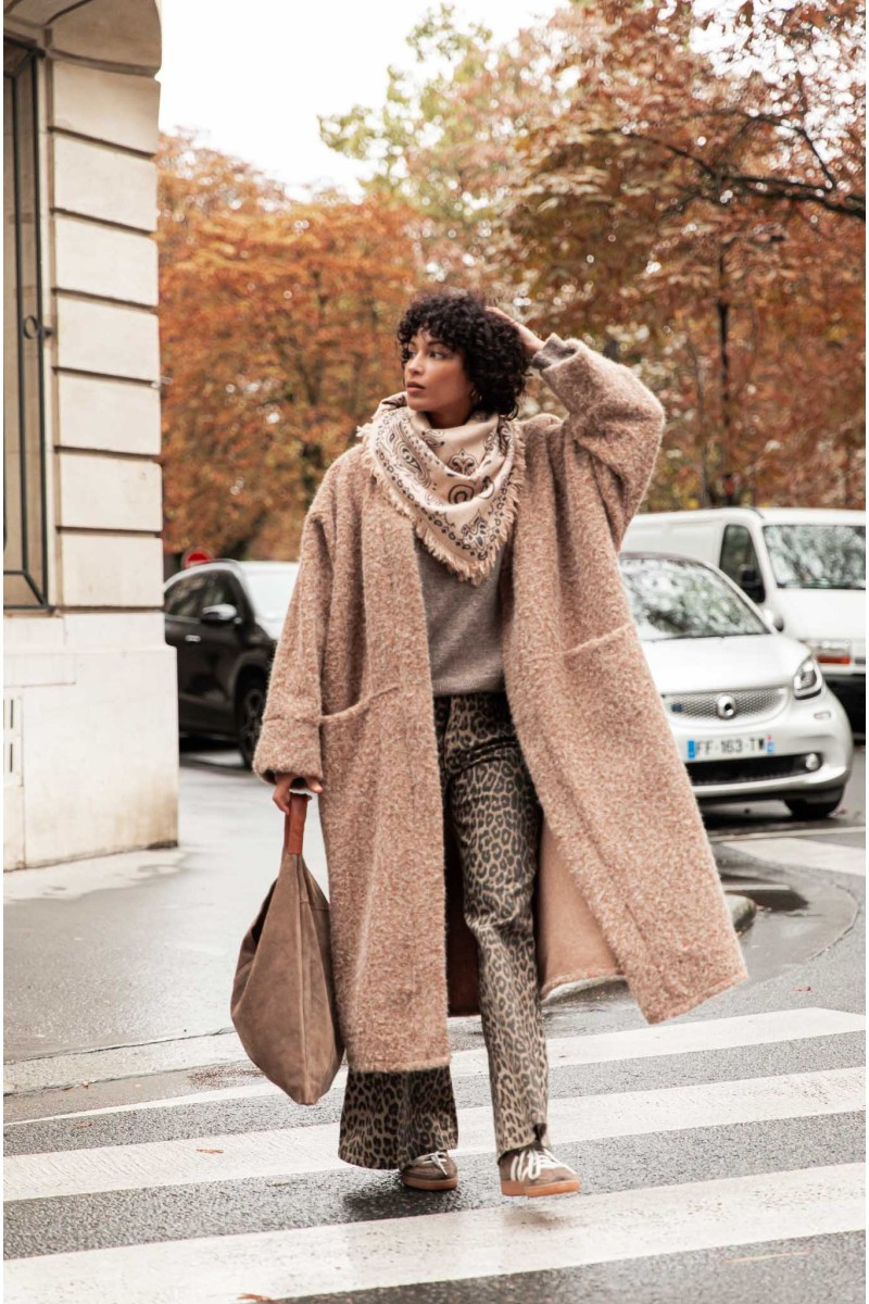 MALO Camel - Manteau Oversize feutrine | Pretty Wire