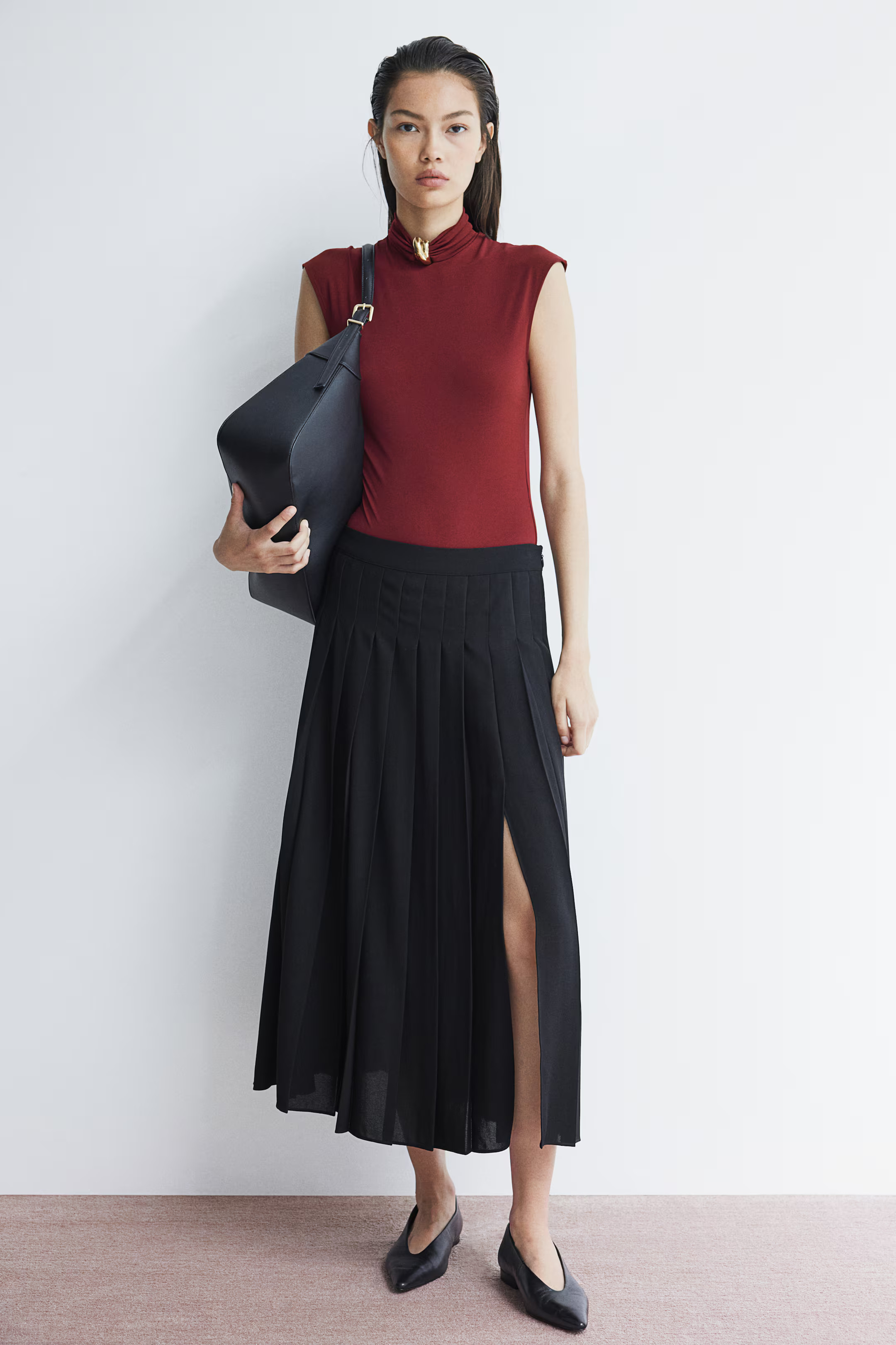 Pleated Skirt - Black - Ladies | H&M US | H&M (US + CA)