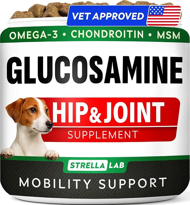 Glucosamine Treats for Dogs - Joint Supplement w/Omega-3 Fish Oil - Chondroitin, MSM - Advanced M... | Amazon (US)