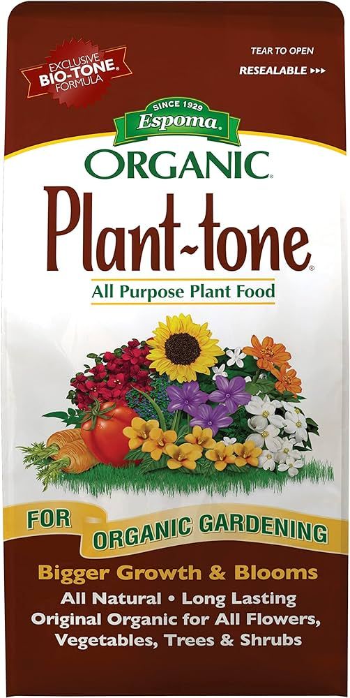Espoma Organic Plant-Tone 5-3-3 Natural & Organic All Purpose Plant Food; 4 lb. Bag; The Original... | Amazon (US)