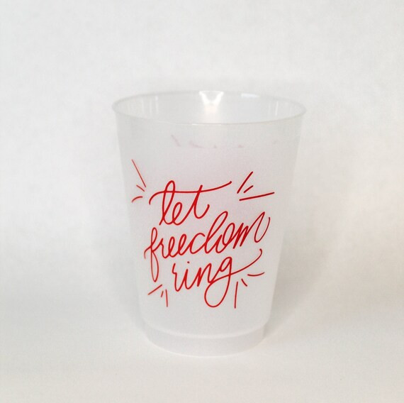 Let Freedom Ring  Set of 8 16 Oz Frosted Shatterproof Cup  | Etsy | Etsy (US)
